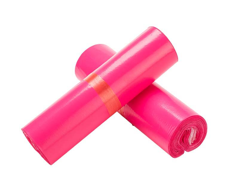 万秀玫红色快递袋-02